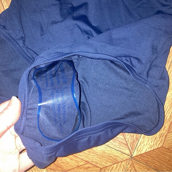 Michael Kors Womens Tie Front One Piece Swimsuit New Navy Size 4 MSRP $114 - Picture 4 of 6